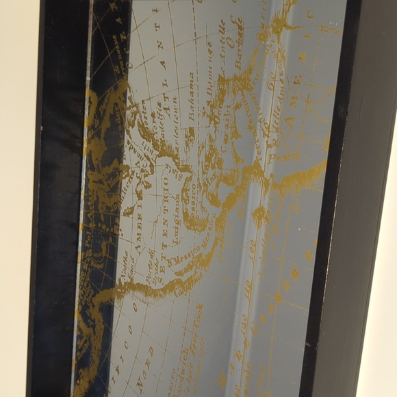 Black tray with mirrored map insert - Picture 2 of 7